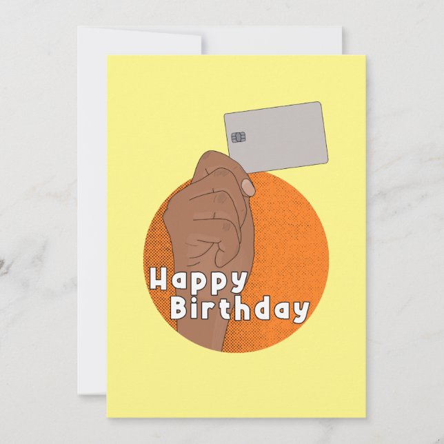 Anpassa debetkort eller Kredit-kort Funny Grattis  Inbjudningar (Framsida)