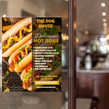 Anpassa Delicious Hotdog Restaurant Front Large