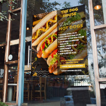 Anpassa Delicious Hotdog Restaurant Front Large