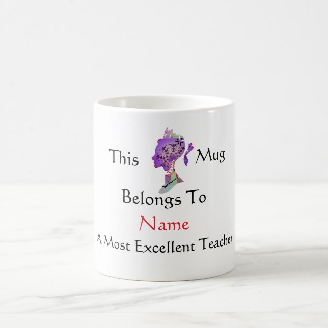 Anpassa den bästa lärarprinsessan kaffemugg (Center)