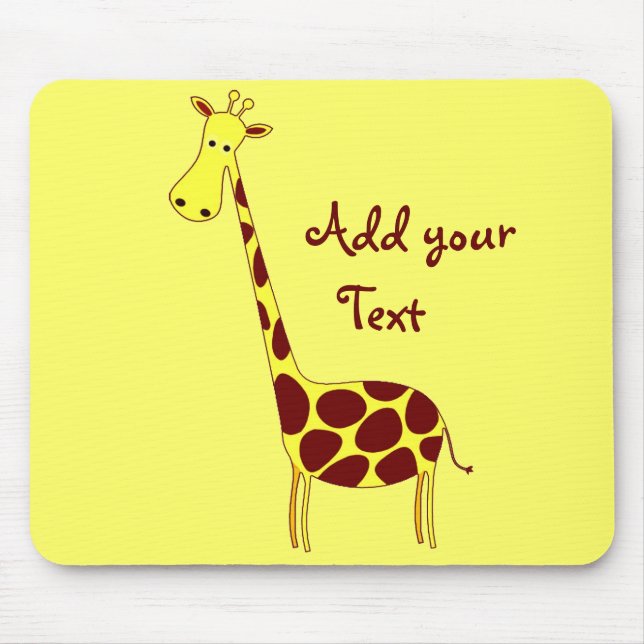 Anpassa den! Cute Giraffe Design Musmatta (Framsidan)