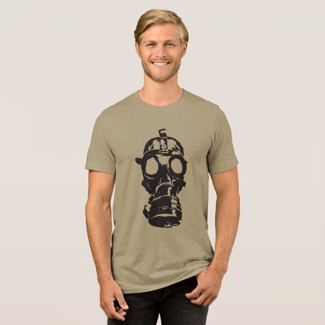 Anpassa den Edgy vibe med Coola Retro-gasmask T Shirt (Framsida Full)