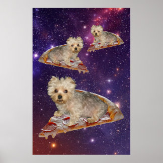Anpassa den! Flygande Pizza Pet Poster