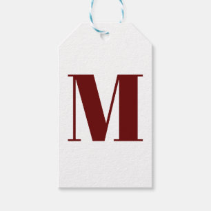 Anpassa den första burgunghögen med ett monogram presentetikett
