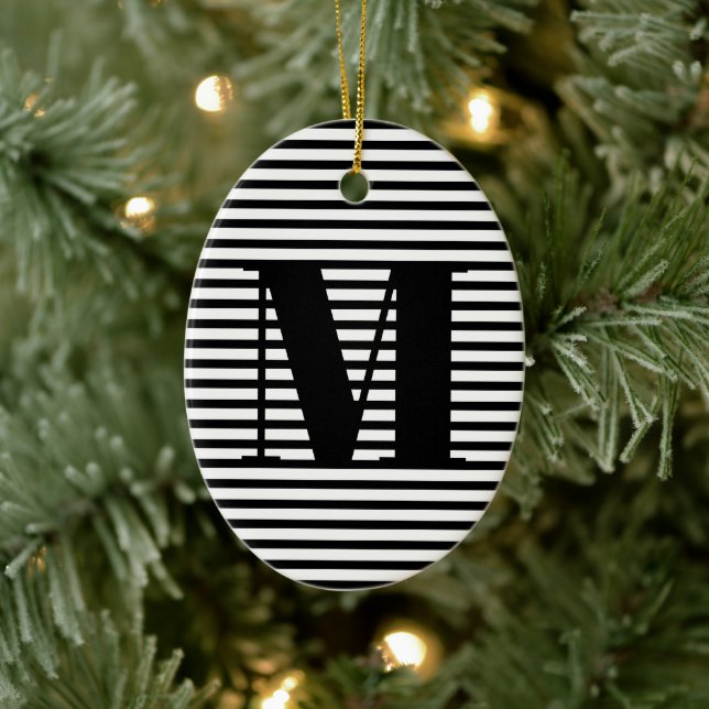 Anpassa den första rand-julen i monogram julgransprydnad keramik (Träd)