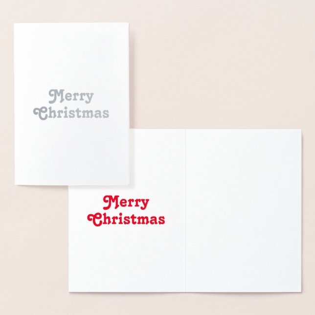 Anpassa den, God jul - silver eller guld Folierat Kort (Display)