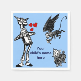 Anpassa den: Guiden Oz, Tin Man, Toto Monkey Pappersservett