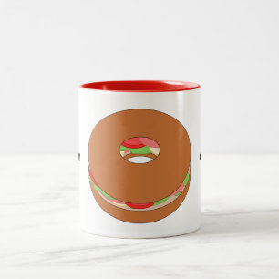 Anpassa den här Bagel-bilden Två-Tonad Mugg