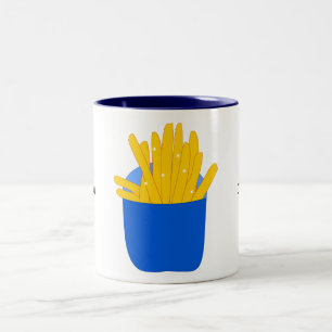 Anpassa den här Fransken Fries-grafik Två-Tonad Mugg