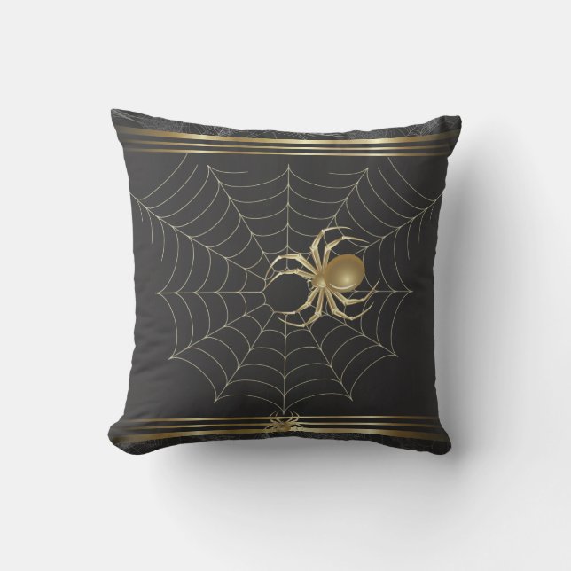 Anpassa den här Golden Spider-dekoratorns fyllning Kudde (Framsida)