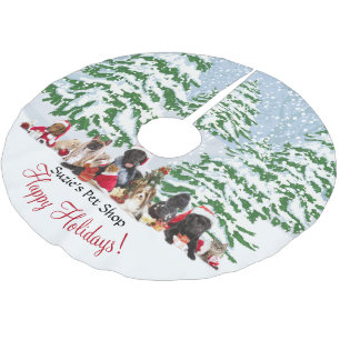 ANPASSA DEN HÄR Helgdag åt Snö och Träd Julgransmatta Borstad Polyester