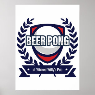 Anpassa den här Logotypen för öl-pong Poster