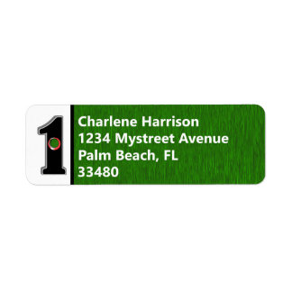 Anpassa den här Lucky Golfer Hål i en design! Returadress Etikett