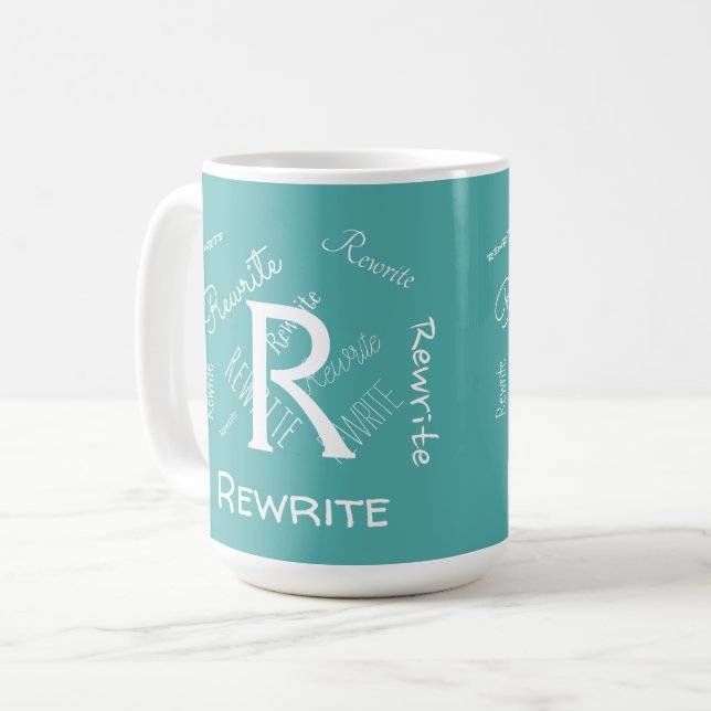 Anpassa den här mallen, MONOGRAM, FAMILY, NAMN. Kaffemugg (Framsida vänster)