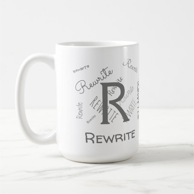 Anpassa den här mallen, MONOGRAM, FAMILY, NAMN. Kaffemugg (Vänster)