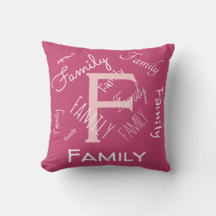 Anpassa den här mallen, MONOGRAM, FAMILY, NAMN. Kudde
