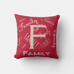 Anpassa den här mallen, MONOGRAM, FAMILY, NAMN. Kudde