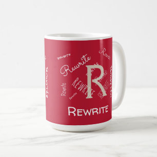 Anpassa den här mallen, MONOGRAM, NAMN, kaffe Kaffemugg