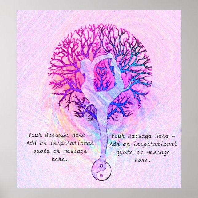 Anpassa den här Poster - Rosa Yoga Yin Yang (Framsidan)