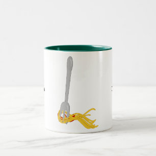 Anpassa den här Spaghetti Pasta-grafiken Två-Tonad Mugg