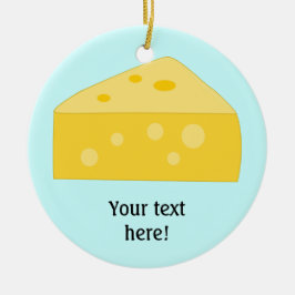 Anpassa den här stora ostbilden julgransprydnad keramik