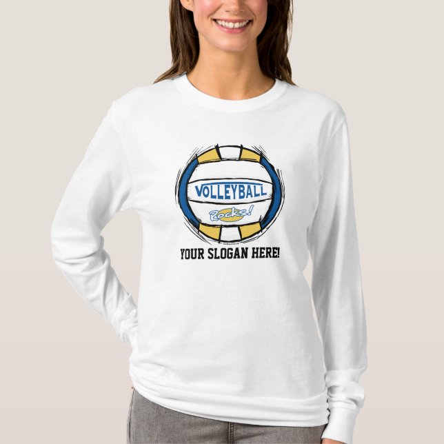 Anpassa den här Volleyball-designen Tee Shirt (Framsida)