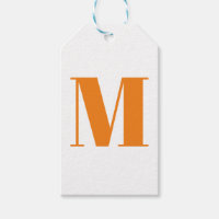 Anpassa den inledande orangen i monogram vit