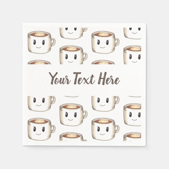 Anpassa den! Kaffe Thome Napkins Pappersservett (Framsidan)