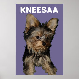 Anpassa den! LAVENDER Husdjursfoto & Namn Poster