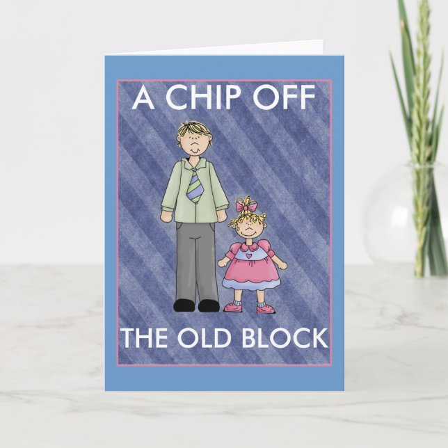 Anpassa den! Pappa och dotter Kort (Framsida)