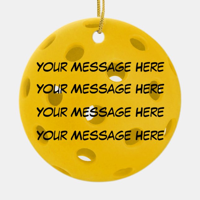 Anpassa den, Pickleball Julgransprydnad Keramik (Framsidan)