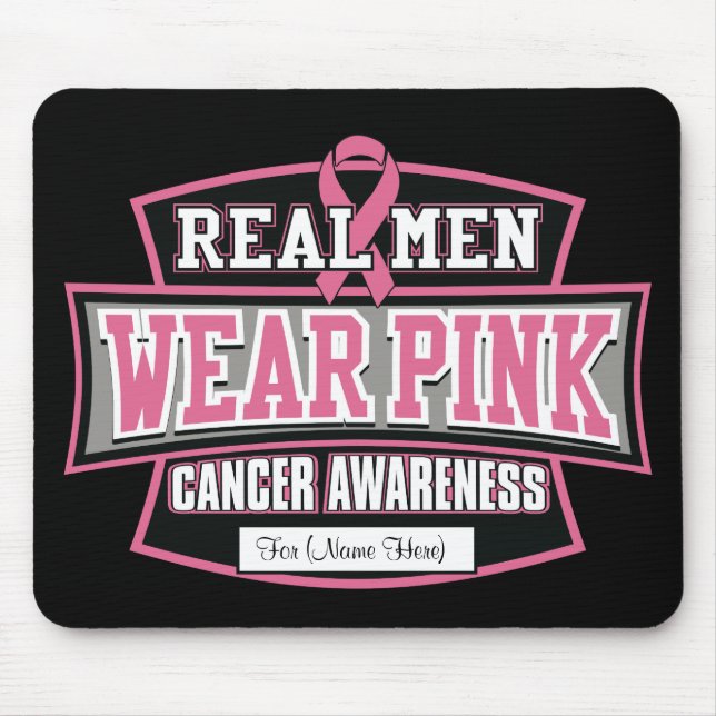 Anpassa den REAL MANAR BÄRA  ROSA Breast Cancer Musmatta (Framsidan)