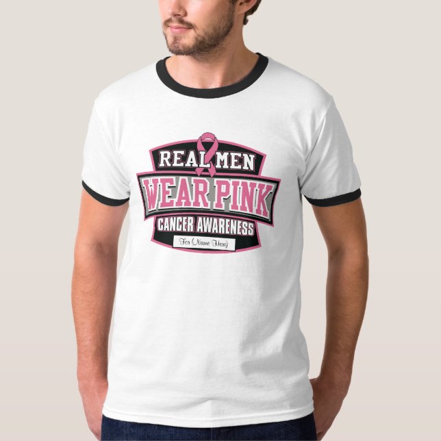 Anpassa den REAL MANAR BÄRA  ROSA Breast Cancer Tröja (Framsida)