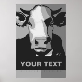 Anpassa den Svart-vit Pop Art Ko Poster