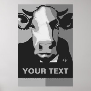 Anpassa den Svart-vit Pop Art Ko Poster