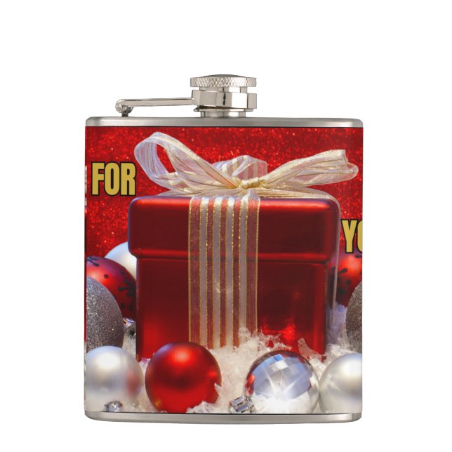 Anpassa den vinylvällade julkolven fickplunta (Framsidan)