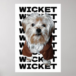 Anpassa den! VITE Pet Photo & Namn Repeat Poster