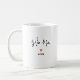 Anpassa den! Yorkie Mamma 1 Heart Namn Kaffemugg