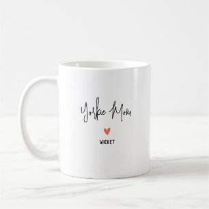 Anpassa den! Yorkie Mamma 1 Heart Namn Kaffemugg