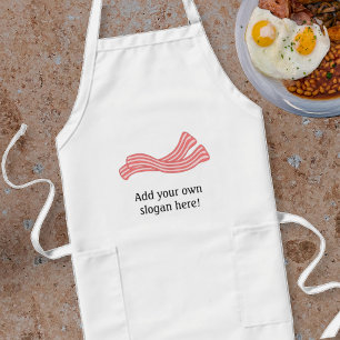 Anpassa denna Bacon Rashers-bild Långt Förkläde