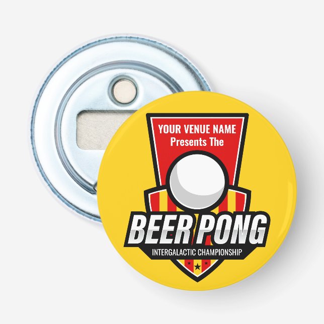 Anpassa Denna Beer Pong-logotyp Flasköppnare (Framsidan)