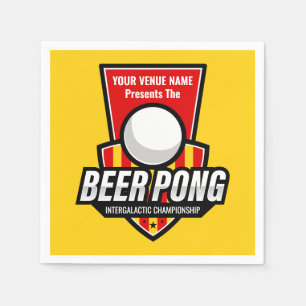 Anpassa Denna Beer Pong-logotyp Pappersservett