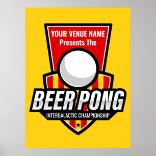 Anpassa Denna Beer Pong-logotyp Poster