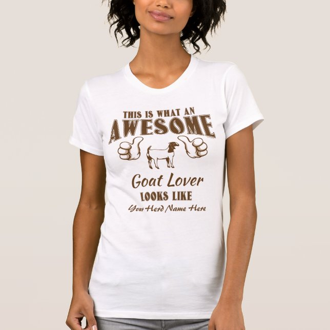 ANPASSA DENNA Fantastisk-Goat Älskare Boer Goat Tee (Framsida)