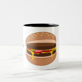 Anpassa denna Hamburger-bild Två-Tonad Mugg