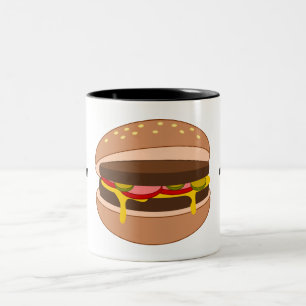 Anpassa denna Hamburger-bild Två-Tonad Mugg