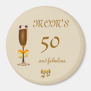 Anpassa denna Lycklig 50:e födelsedag Mamma Magnet