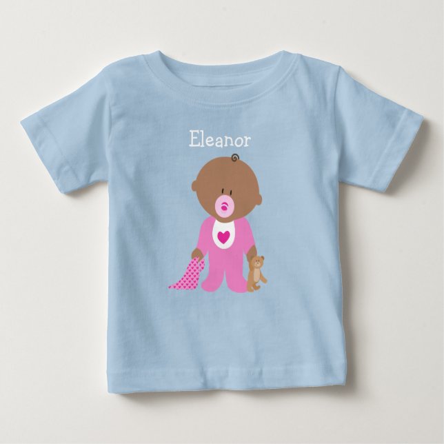 Anpassa denna Rosa Baby One Biet Tee (Framsida)