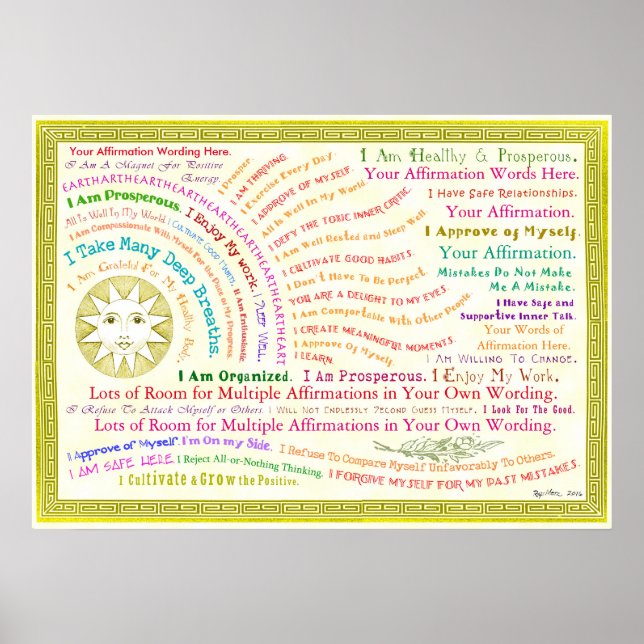 Anpassa denna solupphöjningsbekräftelse poster (Framsidan)