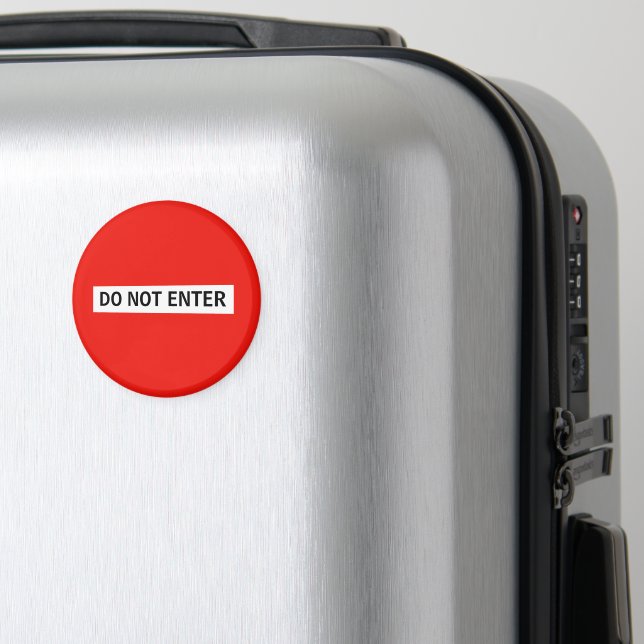 Anpassa denna STOP-skylt - tillträde förbjudet Magnet (In Situ (Luggage))